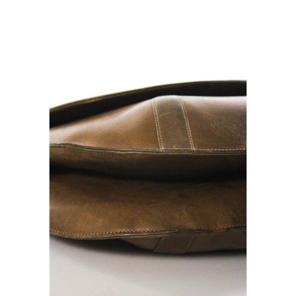 Gucci Vintage Tanmedium Brown Leather Shoulder Bag With Red Green Center - Picture 6 of 12